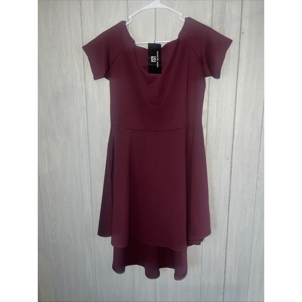 sarin mathews dress Women's XL Burgandy - Picture 4 of 7